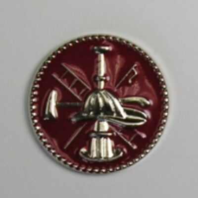  FD Collar Brass: Red Disc, Silver Rank Firefighter Scramble Thumbnail
