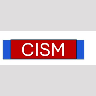 CISM Award Pin- GOL-TONE X Enamel 1 3/8x3/8 Thumbnail