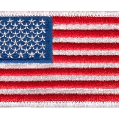 Forward American Flag White Border 4.5"x2.5" Thumbnail