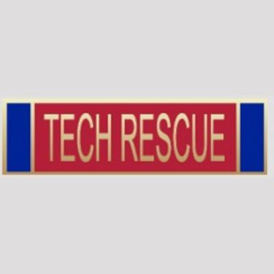 TECH RESCUE Award Pin- GOL-TONE X Enamel 1 3/8x3/8 Thumbnail