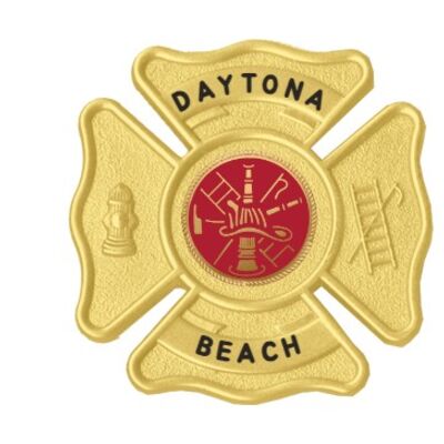 Daytona Beach FD Honor Guard Hat Badge(Blackinton) Screw Back  Thumbnail