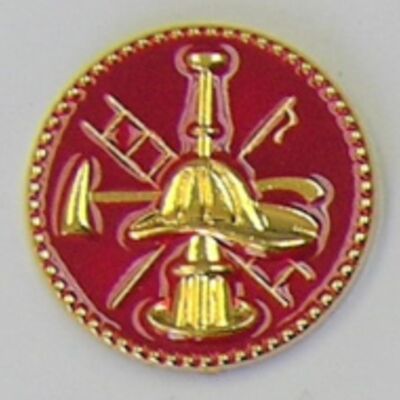 FD Collar Brass: Red Disc, Gold Scramble Thumbnail