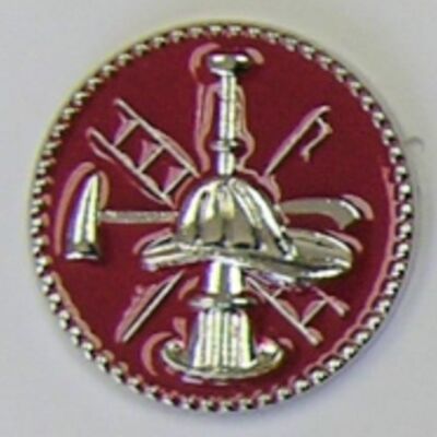 FD Collar Brass: Red Disc, Silver Scramble Thumbnail