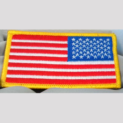 Reverse American Flag Gold Border  Thumbnail