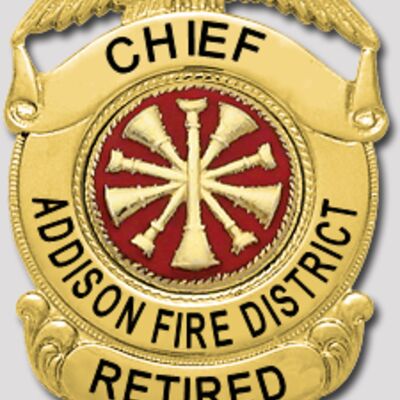 Addison FD Retired  Chief  Badge  Thumbnail