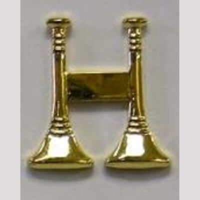 FD Collar Brass: Cut-Out Bugles, Gold Thumbnail